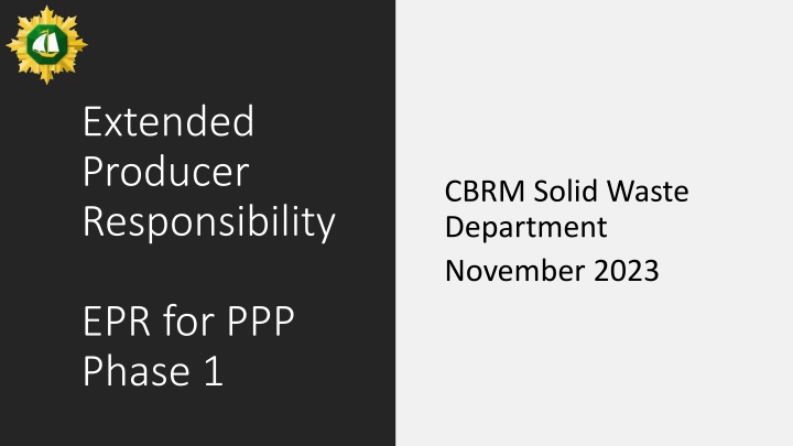 extended producer responsibility n.w