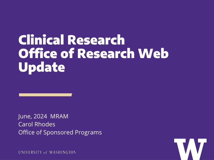 clinical research office of research web update n.w