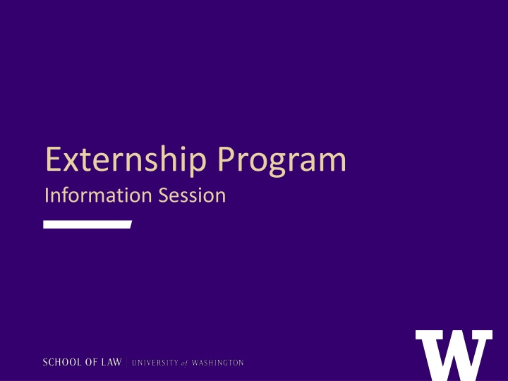 externship program information session n.w