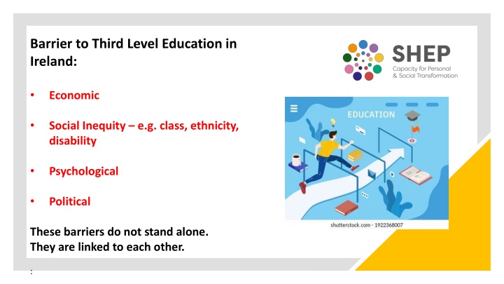 barrier to third level education in ireland n.w