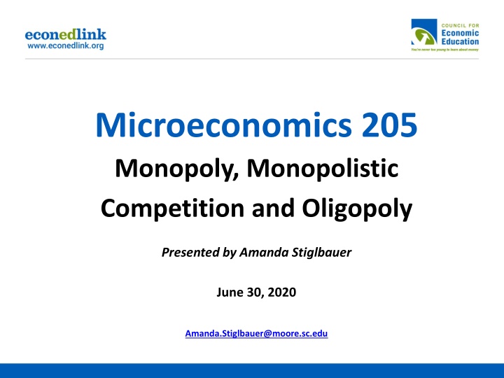 microeconomics 205 monopoly monopolistic n.w