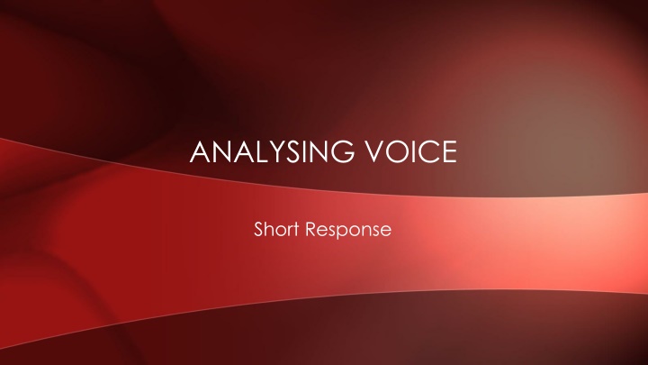 analysing voice n.w
