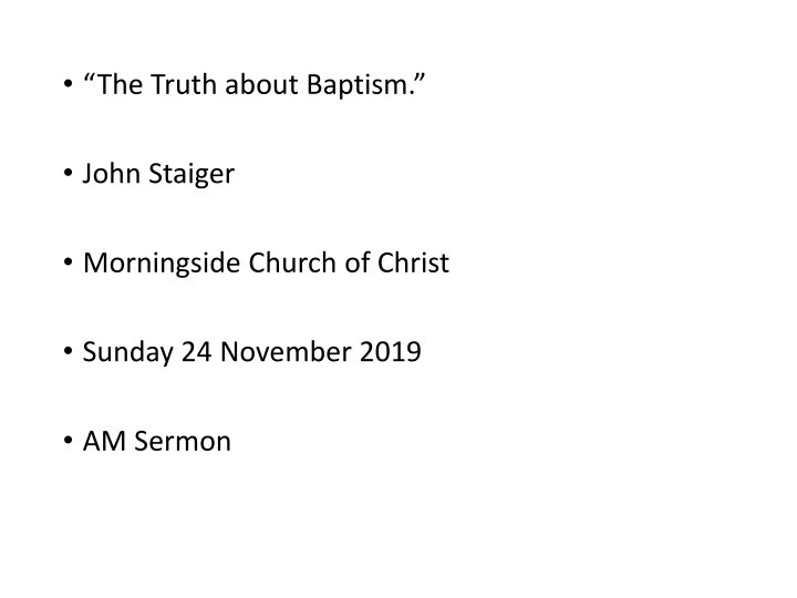 the truth about baptism n.w