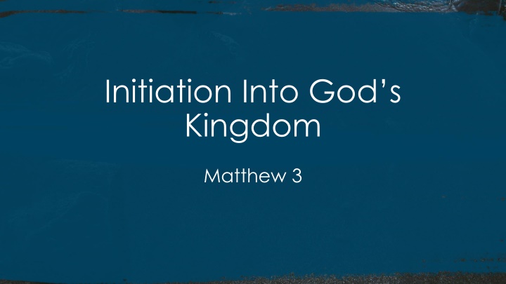 initiation into god s kingdom n.w