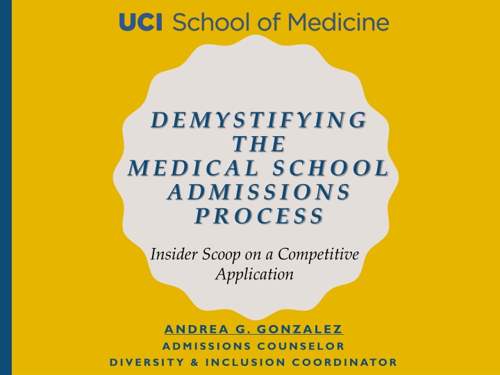 demystifying the medical school admissions process n.w