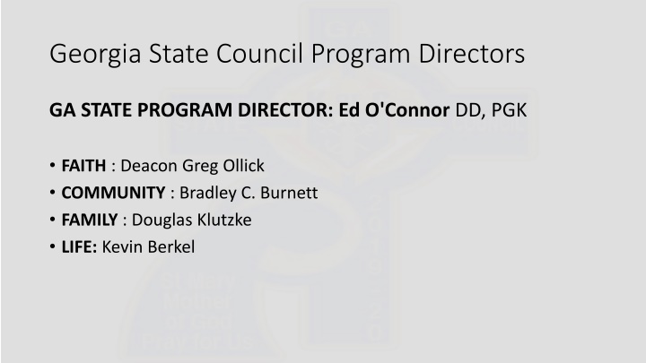 georgia state council program directors n.w