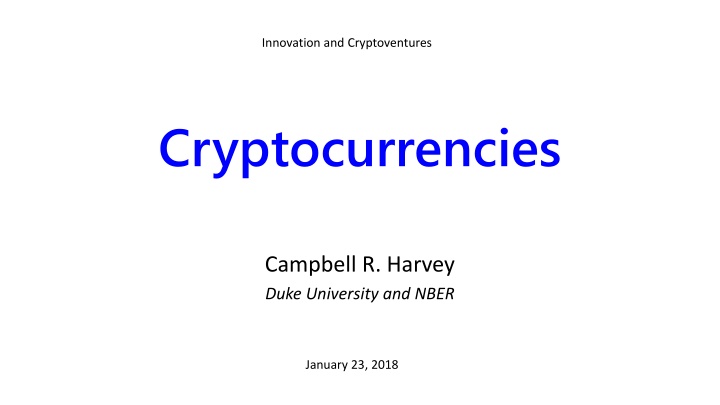 innovation and cryptoventures n.w