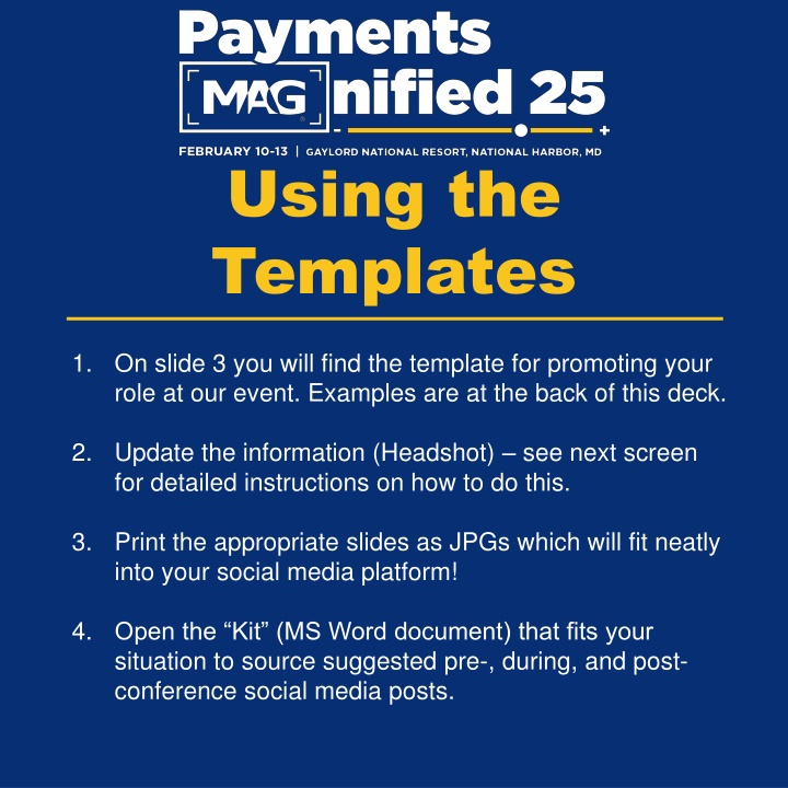 using the templates n.w