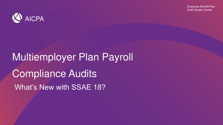employee benefit plan audit quality center n.w