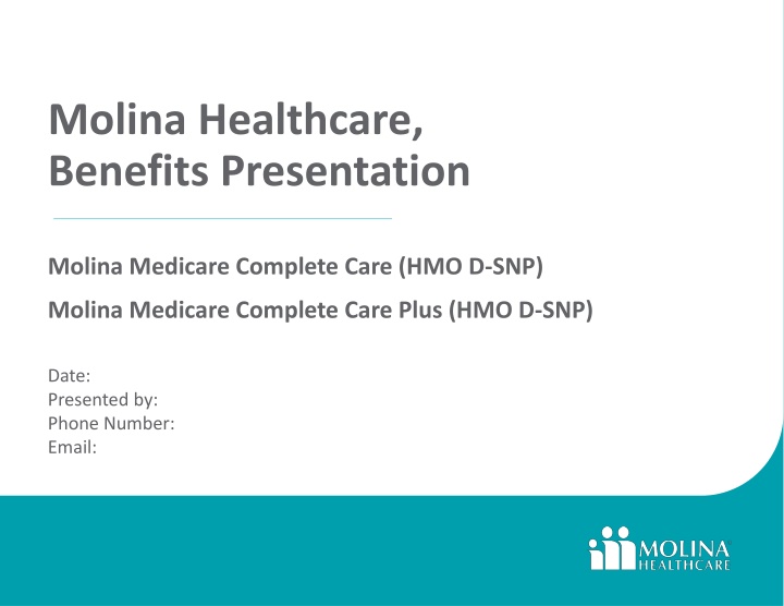 molina healthcare benefits presentation n.w