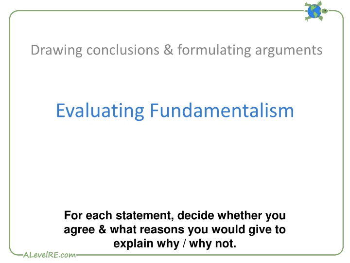 drawing conclusions formulating arguments n.w