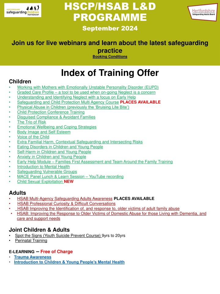 hscp hsab l d programme september 2024 n.w