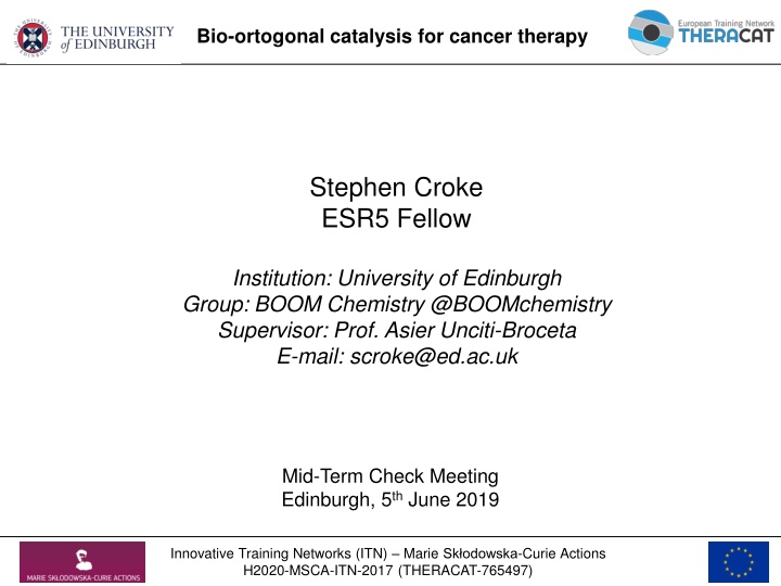 bio ortogonal catalysis for cancer therapy n.w