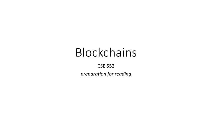 blockchains n.w