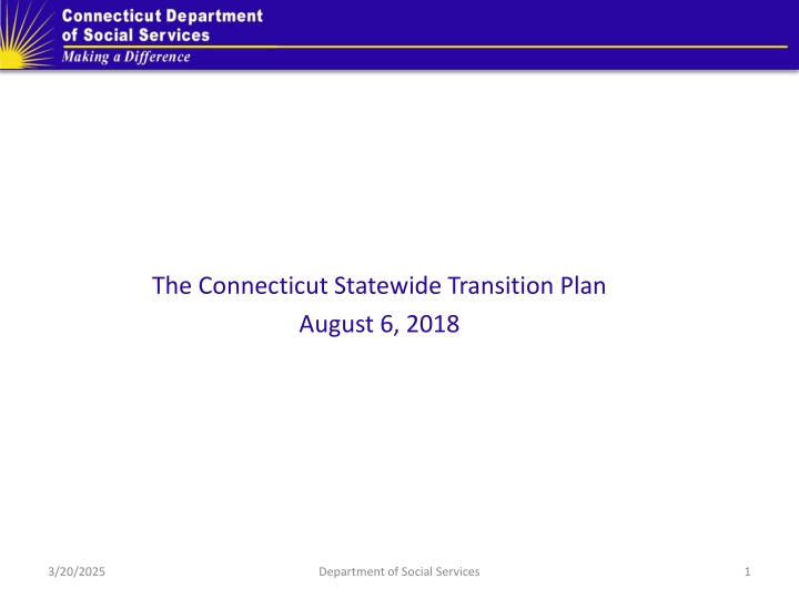 the connecticut statewide transition plan august n.w