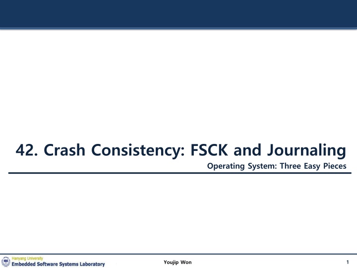 42 crash consistency fsck and journaling n.w