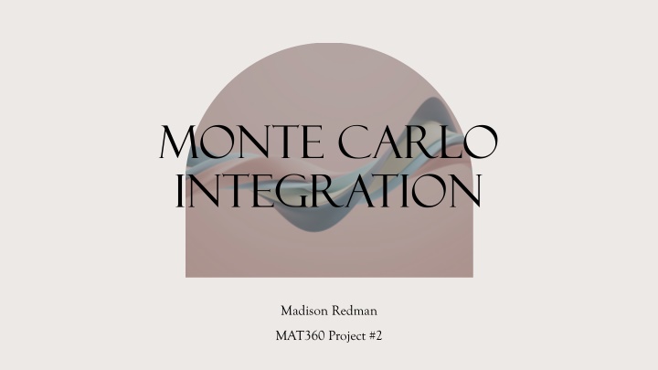 monte carlo integration n.w