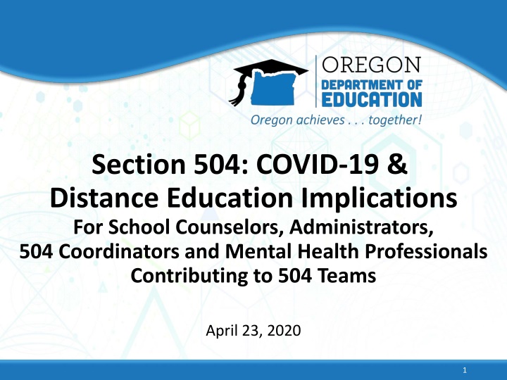 section 504 covid 19 distance education n.w