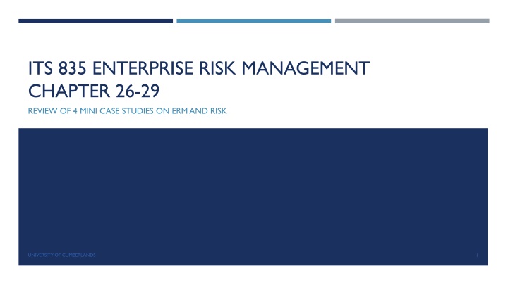 its 835 enterprise risk management chapter 26 29 n.w