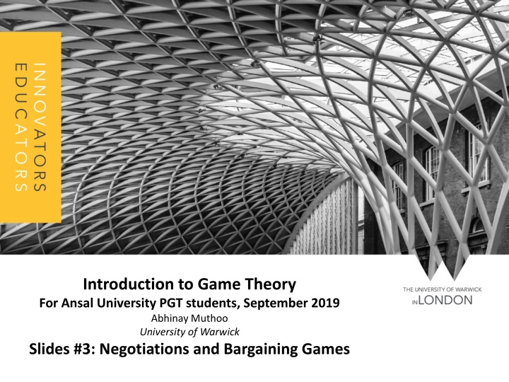 introduction to game theory for ansal university n.w