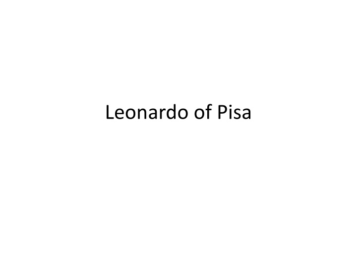 leonardo of pisa n.w