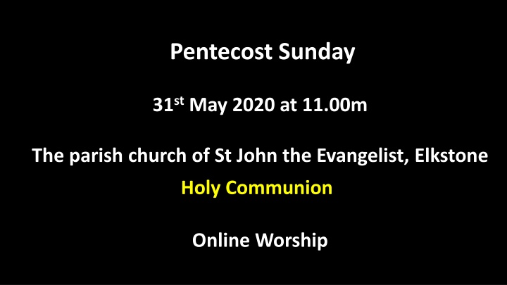pentecost sunday n.w