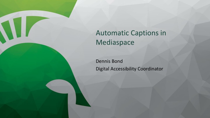 automatic captions in mediaspace n.w