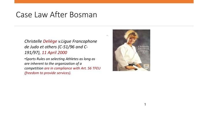case law after bosman n.w