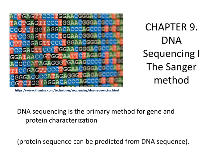 chapter 9 dna sequencing i the sanger method n.w