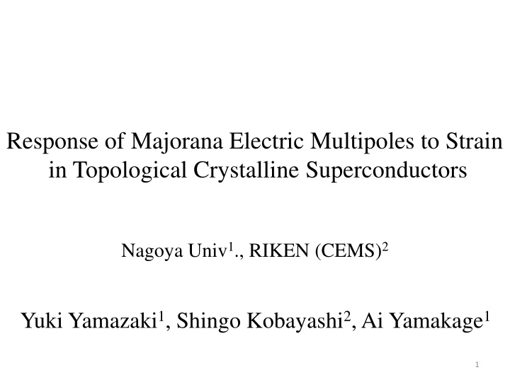 response of majorana electric multipoles n.w