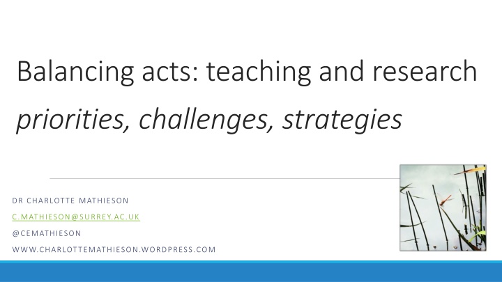 balancing acts teaching and research n.w