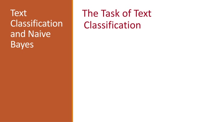 text classification and naive bayes n.w