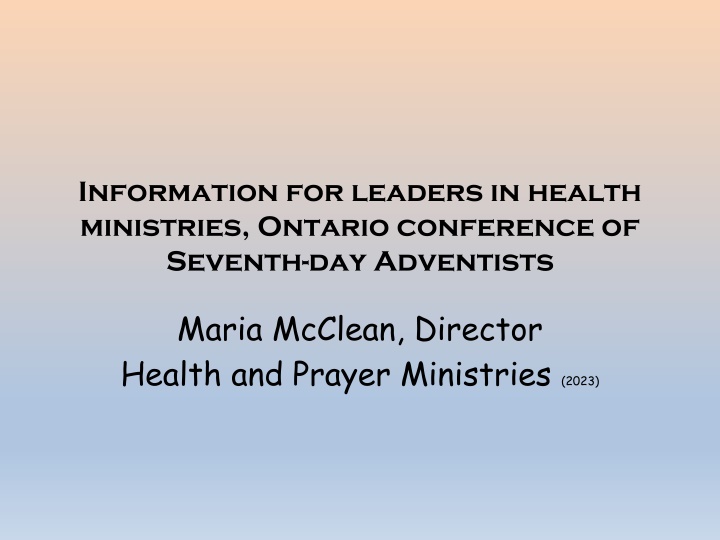 information for leaders in health ministries n.w