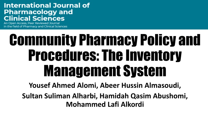 community pharmacy policy and procedures n.w