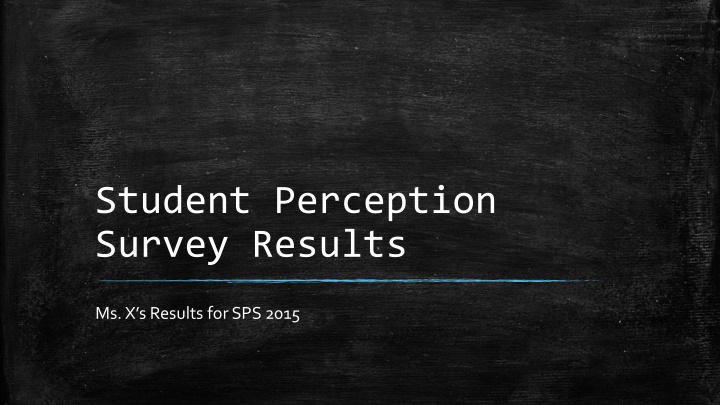 student perception survey results n.w