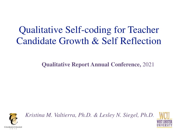 qualitative self coding for teacher candidate n.w