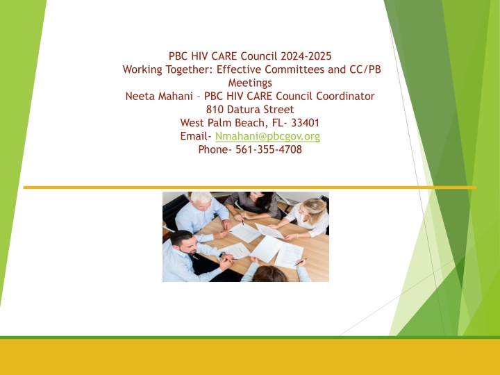 pbc hiv care council 2024 2025 working together n.w