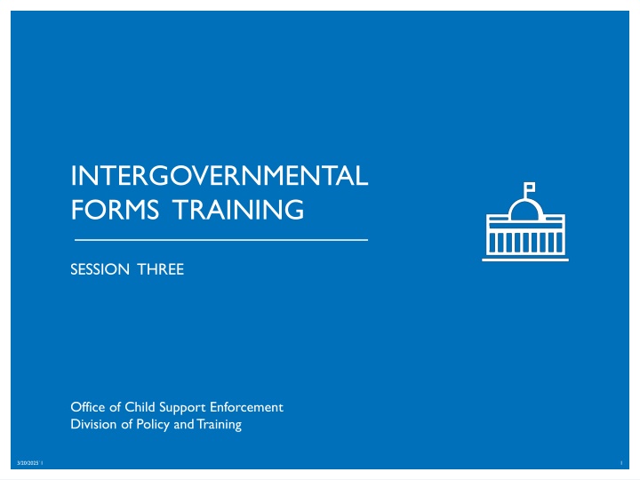 intergovernmental forms training n.w