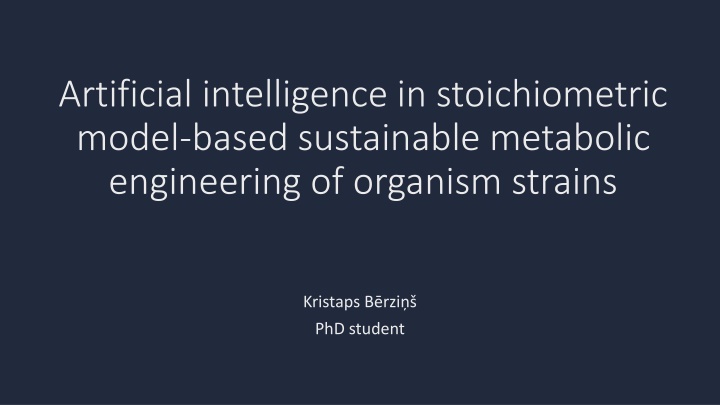 artificial intelligence in stoichiometric model n.w