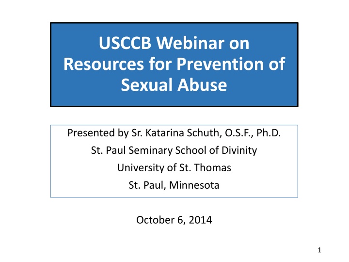 usccb webinar on resources for prevention n.w