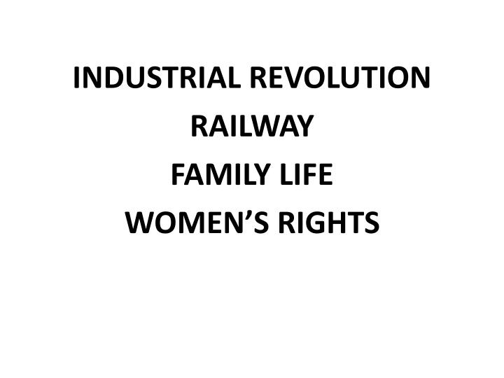 industrial revolution railway family life women n.w