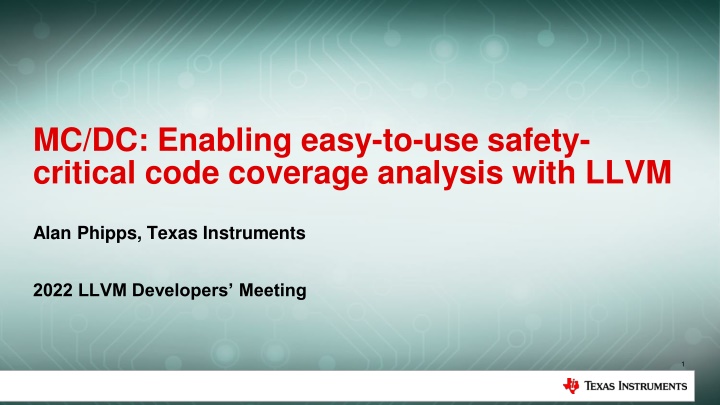 mc dc enabling easy to use safety critical code n.w