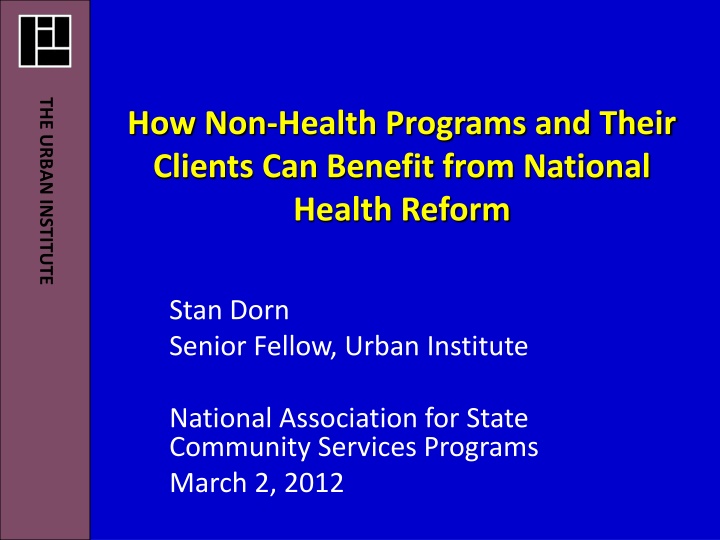 the urban institute n.w