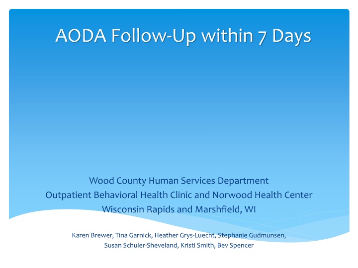 1. Project: AODA Follow-Up Improvements in Wood County