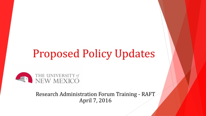 proposed policy updates n.w