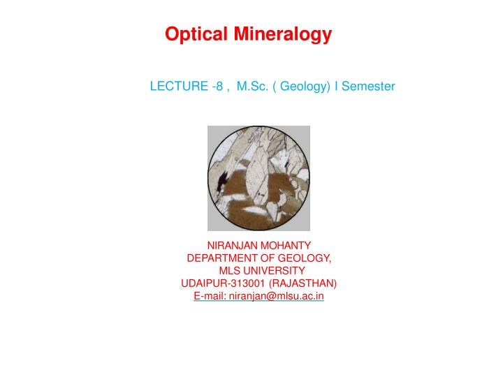 optical mineralogy n.w