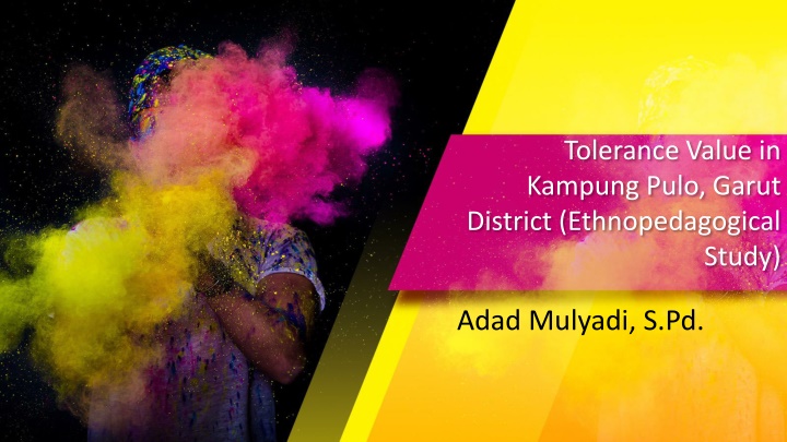 tolerance value in kampung pulo garut district n.w