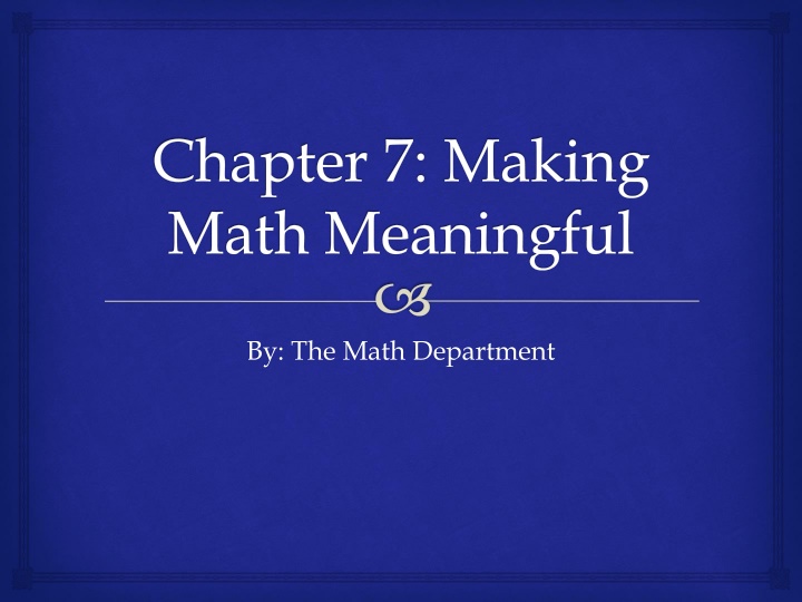 chapter 7 making math meaningful n.w