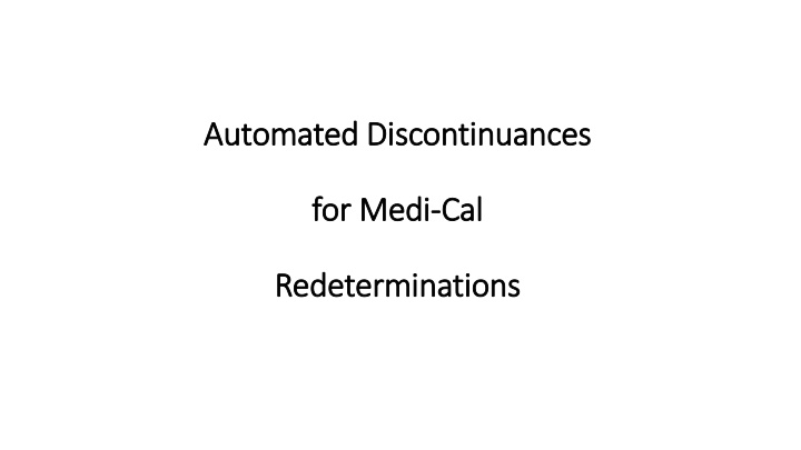 automated discontinuances automated n.w