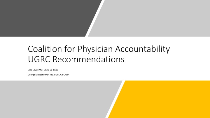 coalition for physician accountability ugrc n.w